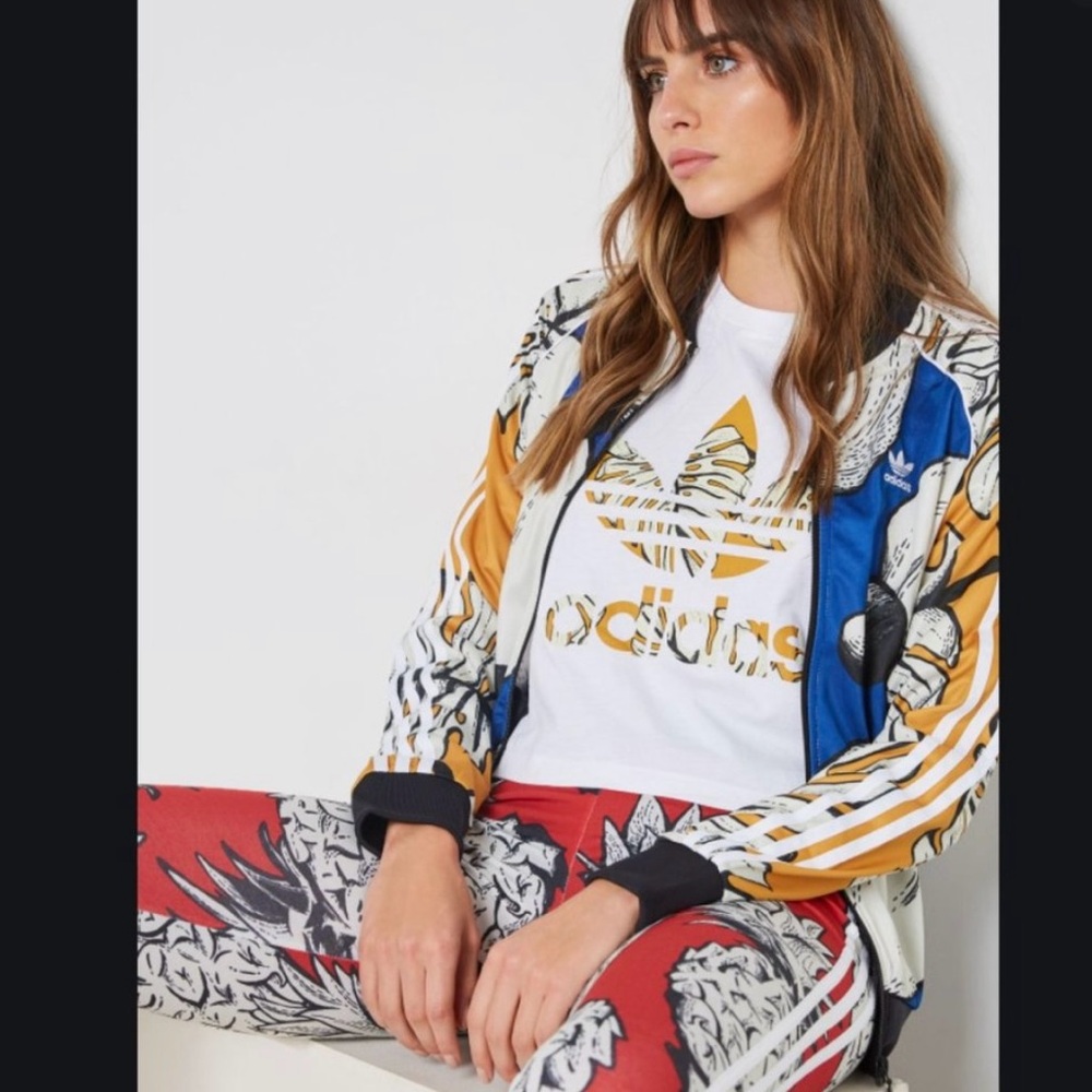 Adidas The Farm Rio Superstar Track Bomber Jacket Cashew Print Limited Edition M